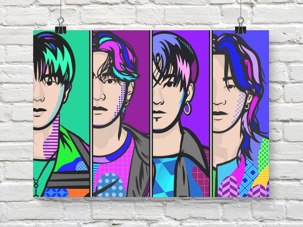 BTS Vocal Line Pop Art Poster