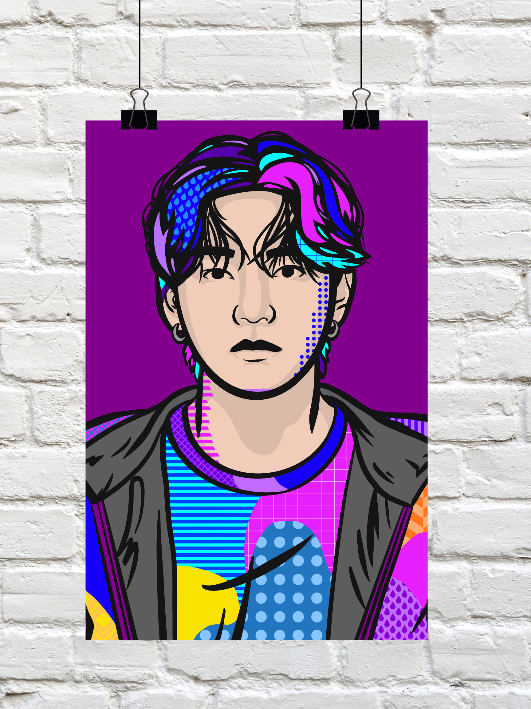 V — BTS Pop Art Poster