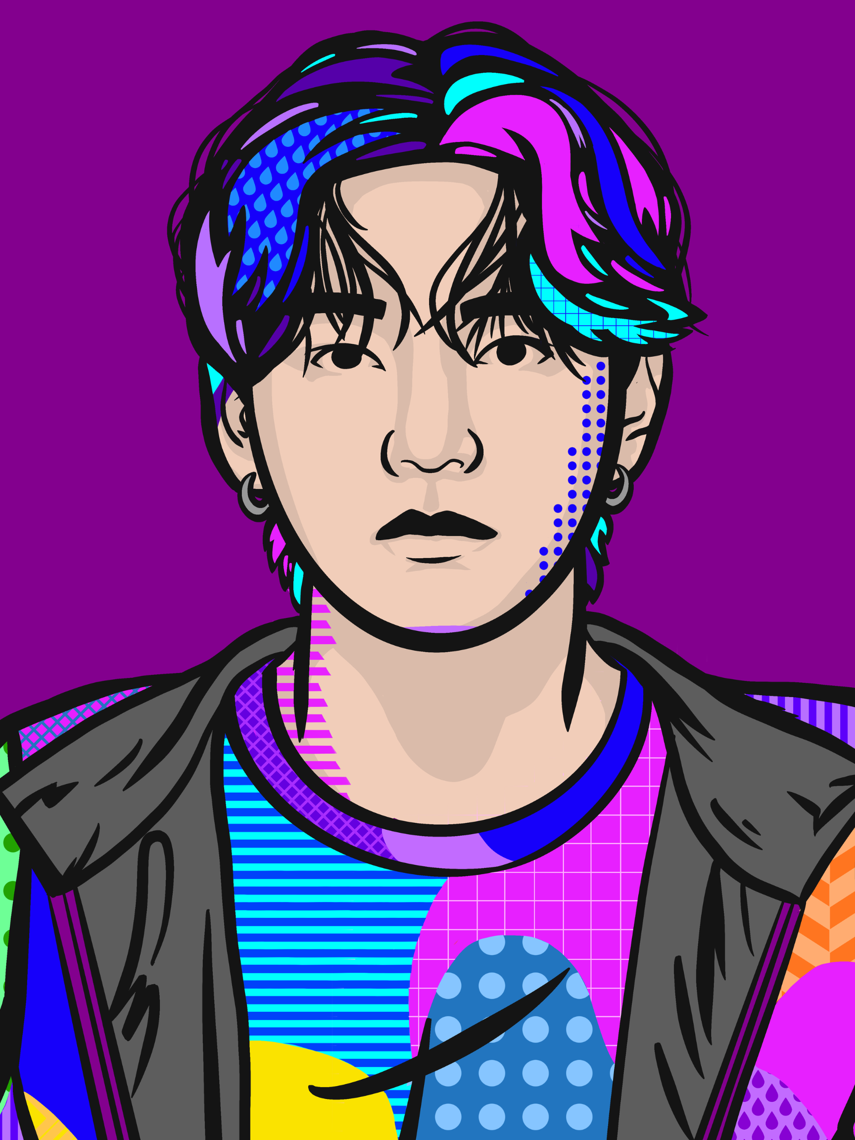 V — BTS Pop Art Poster