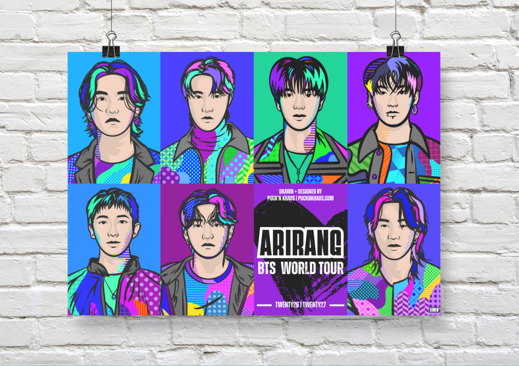 BTS Arirang World Tour — Pop Art Mini Poster (Digital Download)