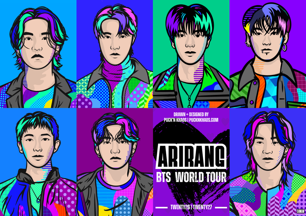 BTS Arirang World Tour — Pop Art Mini Poster (Digital Download)
