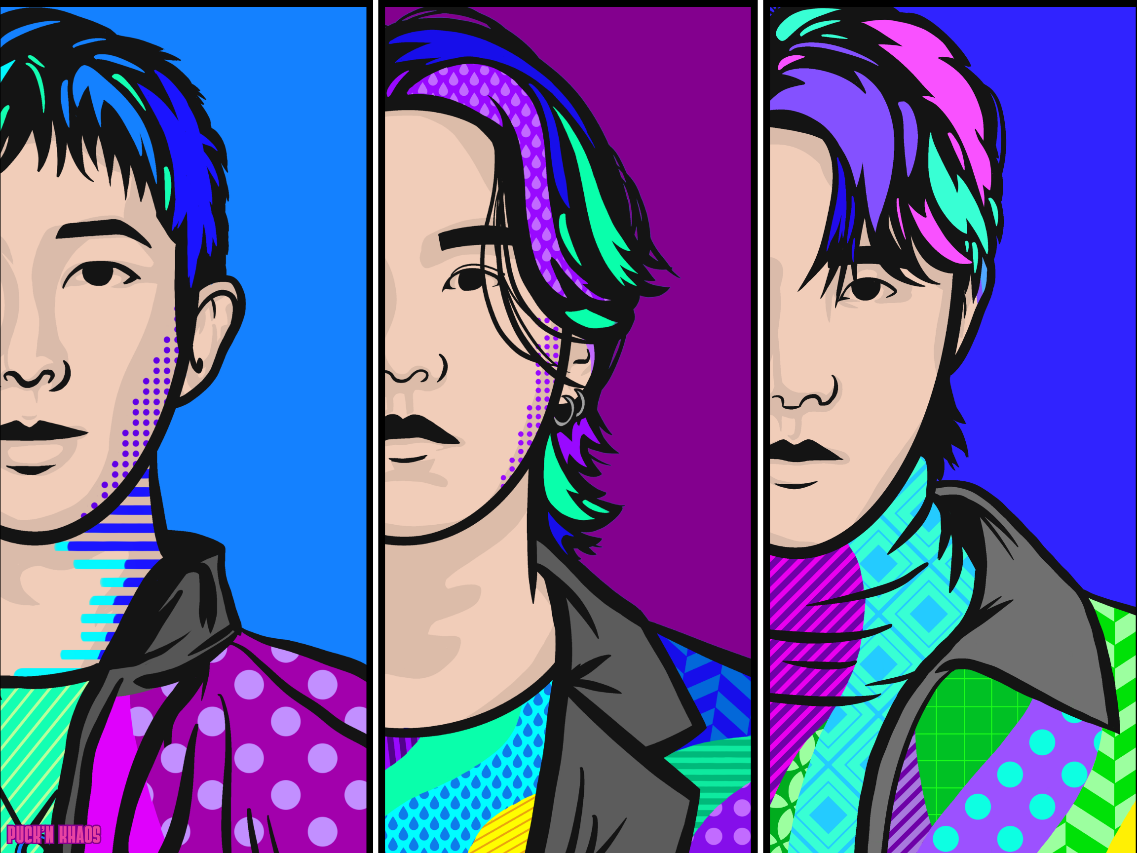BTS Rap Line Pop Art Poster (Digital Download)