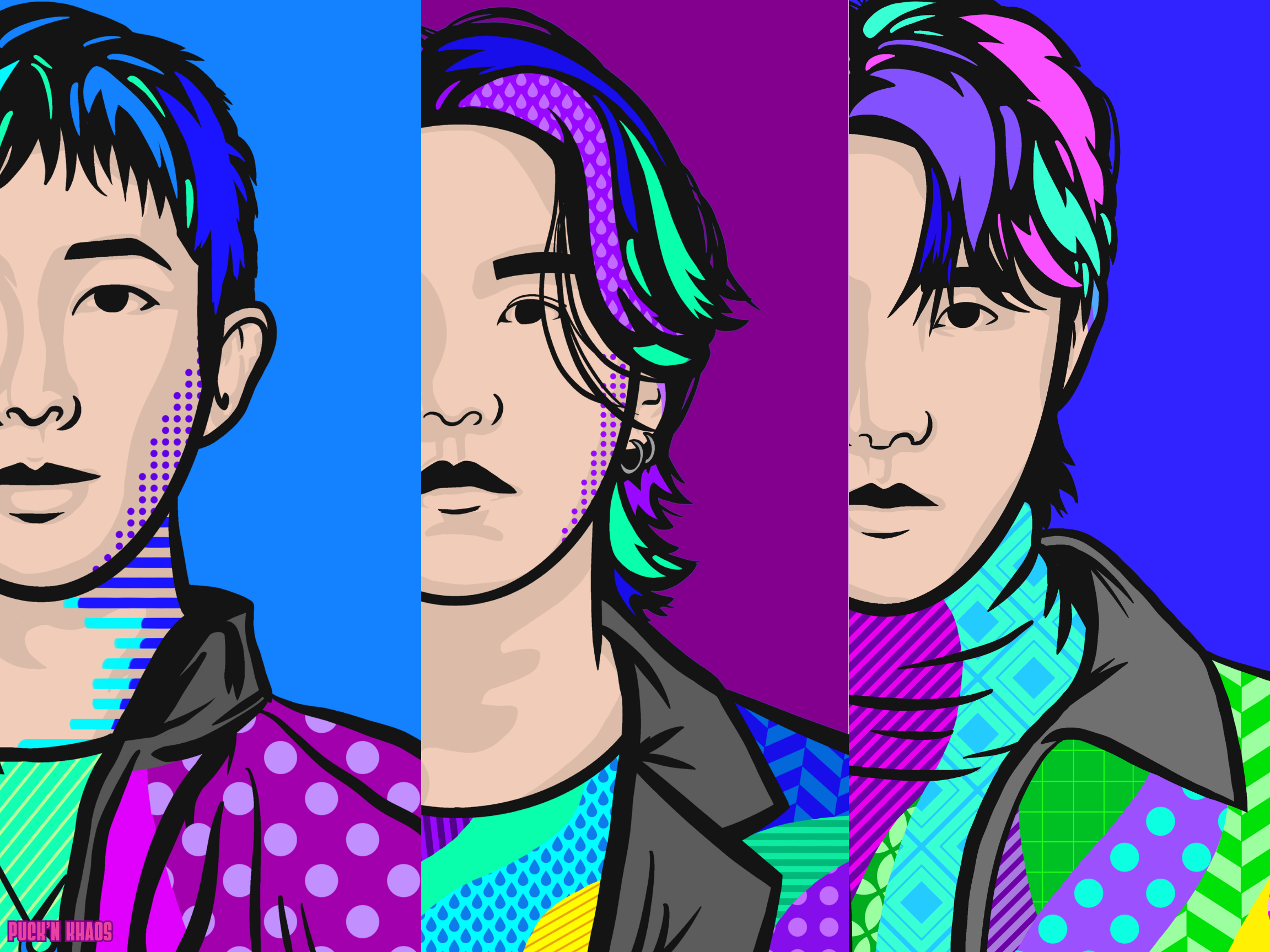 BTS Rap Line Pop Art Poster (Digital Download)