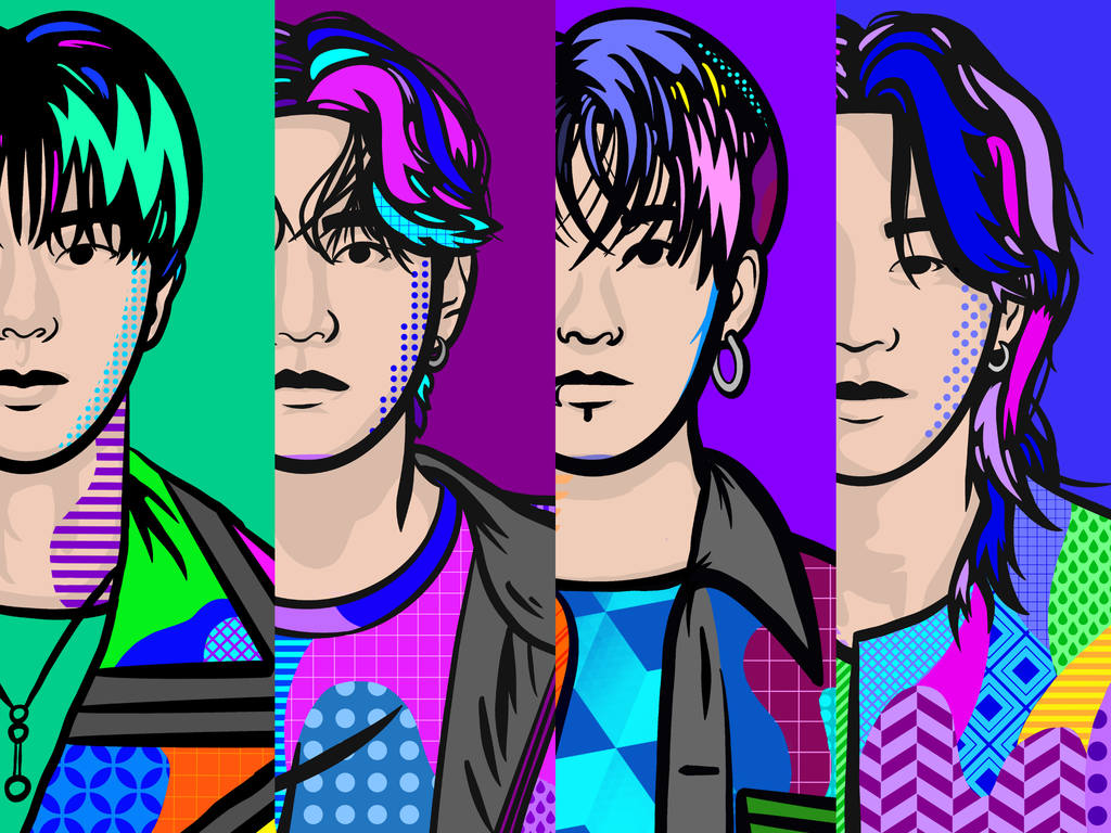 BTS Vocal Line Pop Art Poster (Digital Download)