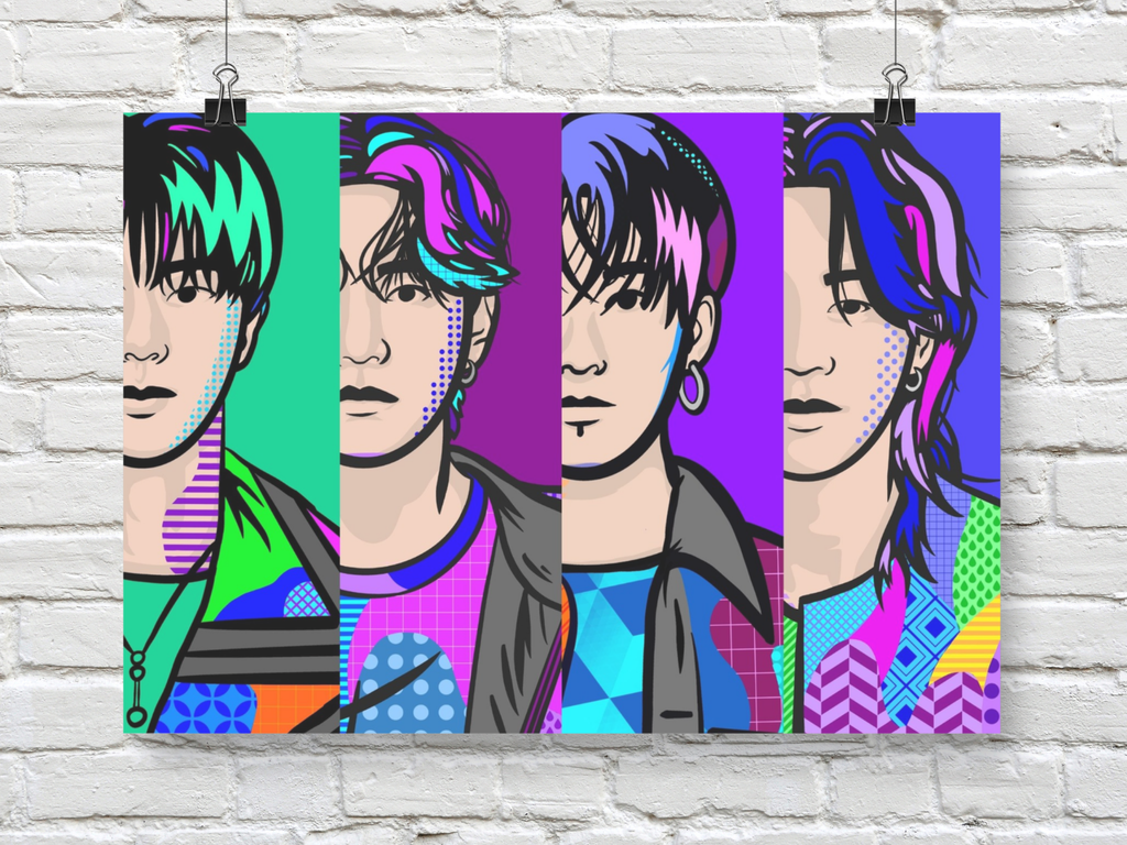 BTS Vocal Line Pop Art Poster (Digital Download)