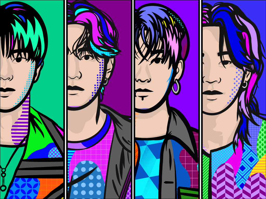 BTS Vocal Line Pop Art Poster (Digital Download)