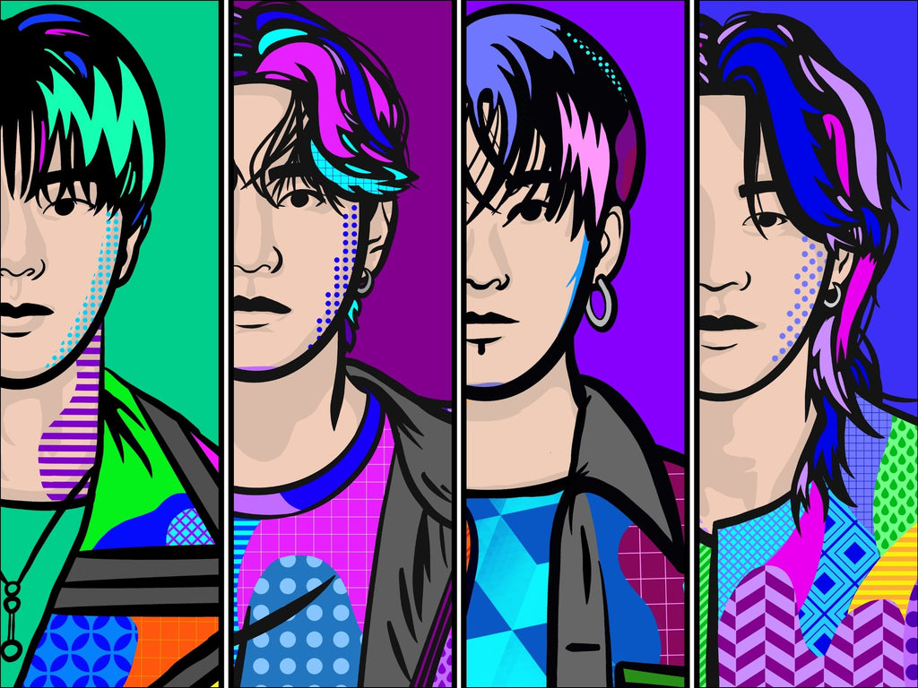 BTS Vocal Line Pop Art Poster