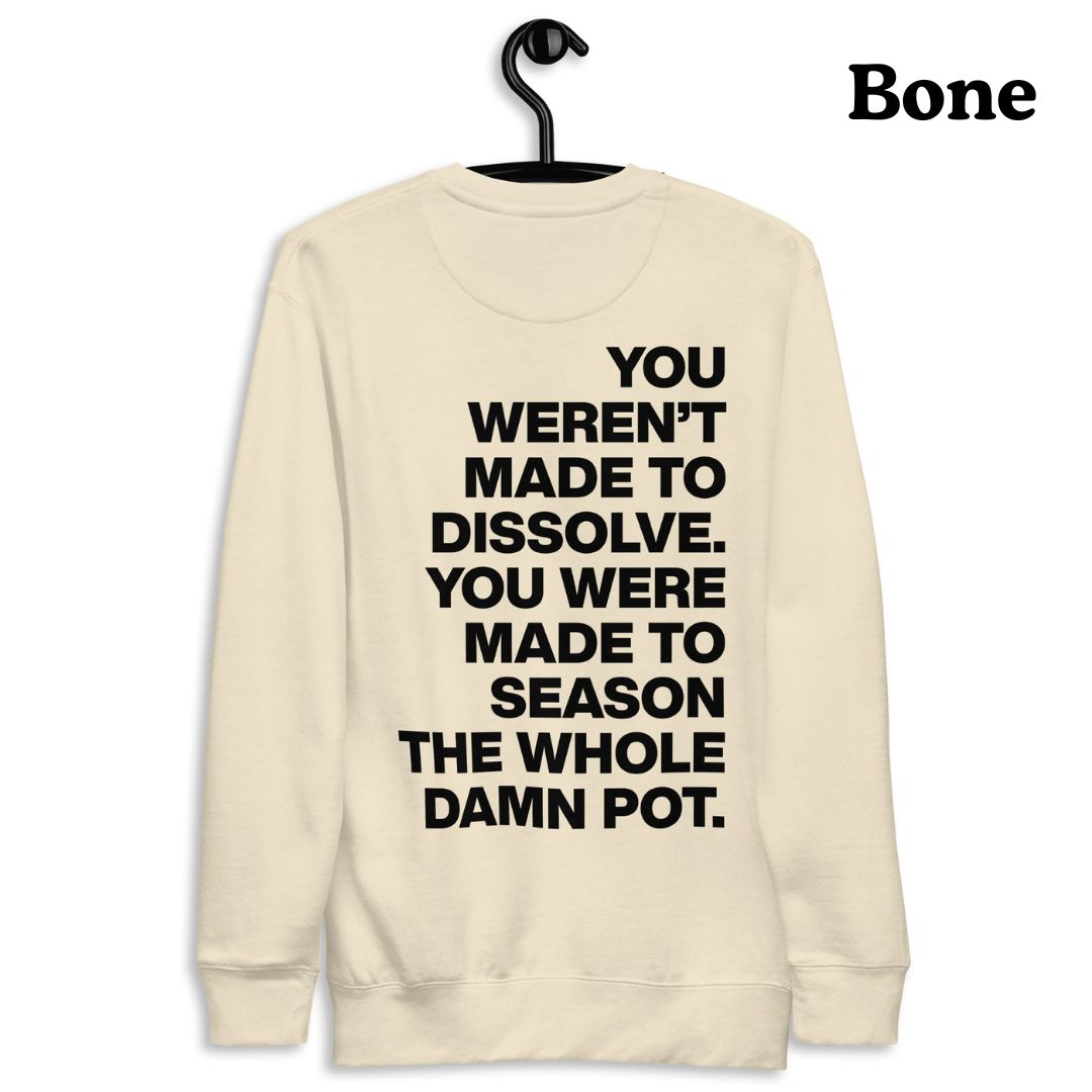 The Seasoned Sweatshirt (Black Text)