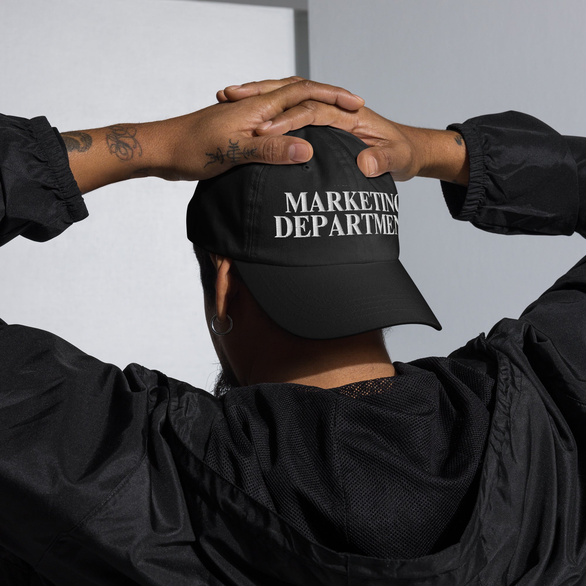 The Marketing Dept Hat (White Text)