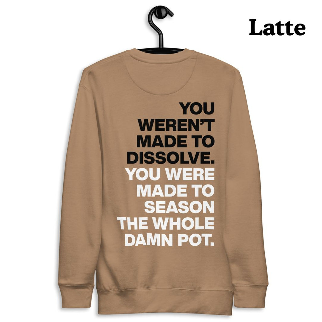 The Seasoned Sweatshirt (Black & White Text)